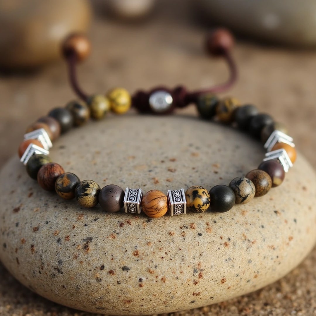 Bracelet "Stabilité Intérieure" en Jaspe