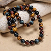 Collier "Oeil Multiple" en Oeil de Tigre, Oeil de Faucon & Oeil de Taureau -  - L'Arbre des Chakras