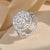 Bague Ajustable "Arbre de Vie Étincelant" en Argent