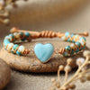 Bracelet Tressé "Cœur" en Amazonite -  - L'Arbre des Chakras