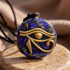 Pendentif Orgonite Oeil d'Horus en Pierres Naturelles - - L'Arbre des Chakras