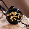 Pendentif Orgonite Oeil d'Horus en Pierres Naturelles - - L'Arbre des Chakras