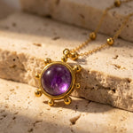 Pendentif "Soleil Spirituel" en Améthyste - - L'Arbre des Chakras