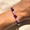 Bracelet "Amour de Soi" en Rhodonite, Quartz Rose & Améthyste -  - L'Arbre des Chakras