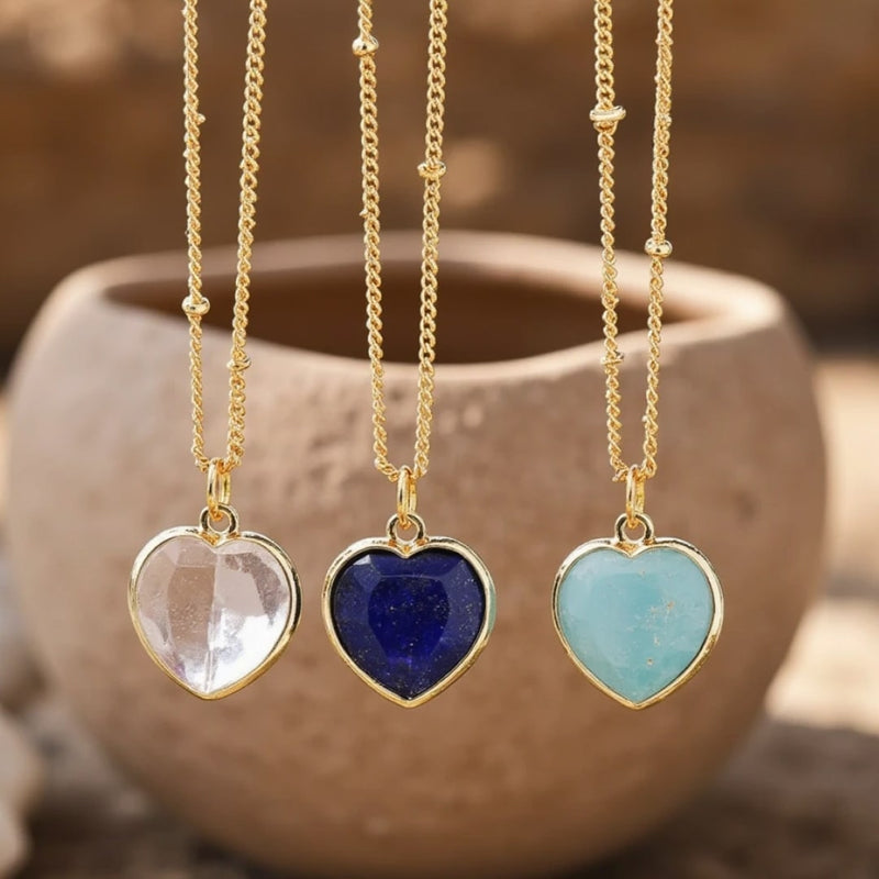 Pendentif Coeur en Pierre Naturelle