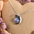 Pendentif "Lune Enchantée" en Labradorite & Argent