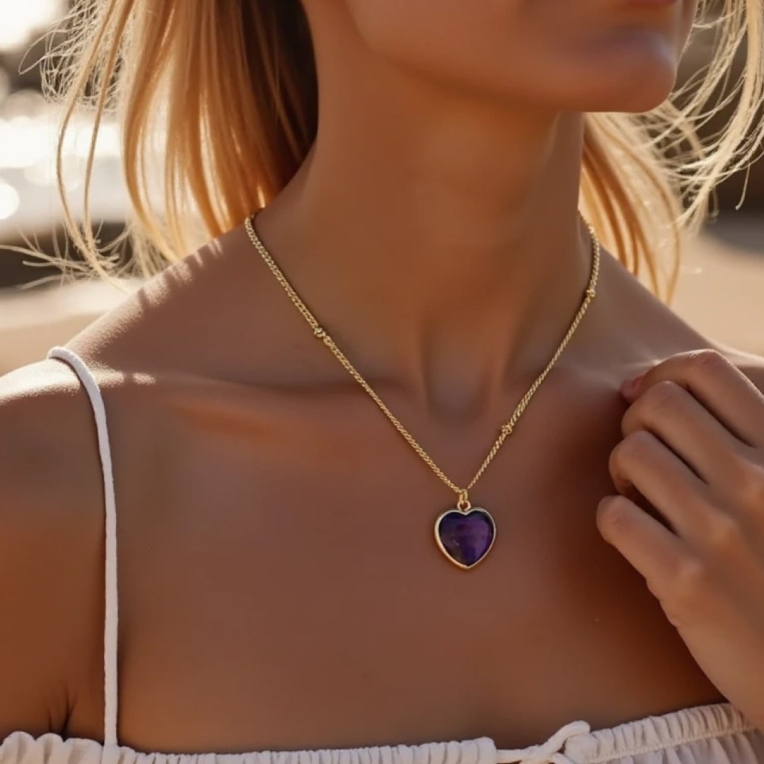 Pendentif Coeur en Pierre Naturelle