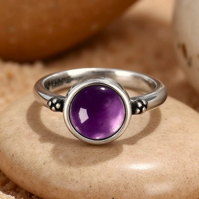 Bague "Aura de Paix" en Améthyste - 6 - L'Arbre des Chakras
