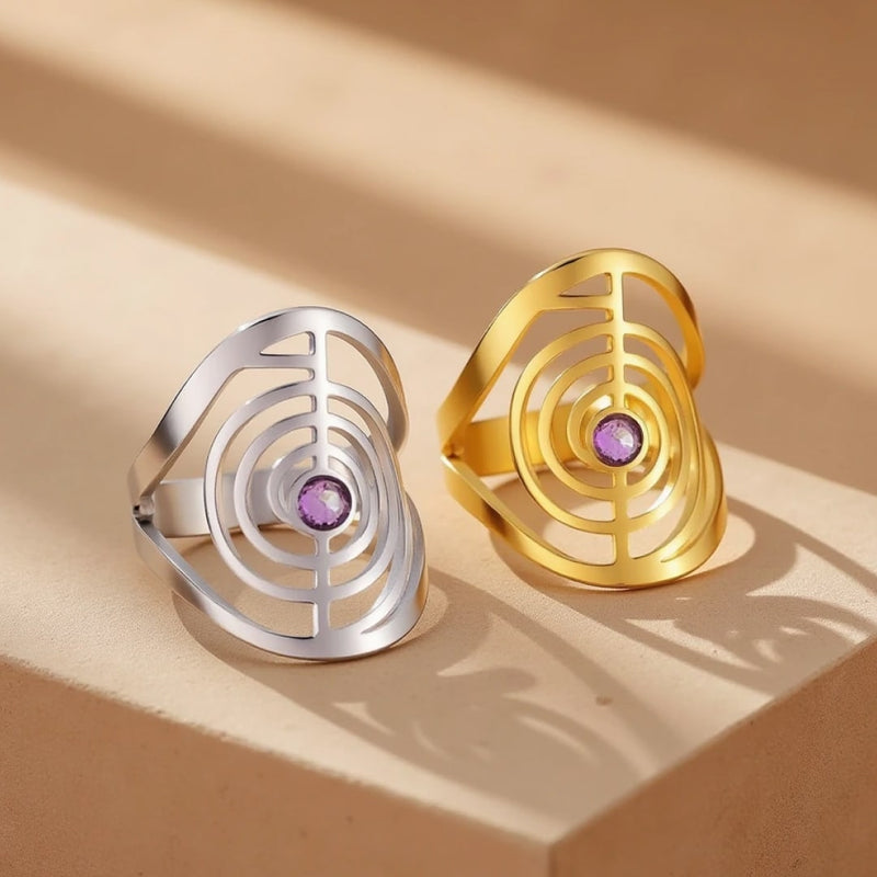 Bague Ajustable ChoKuRei - - L'Arbre des Chakras