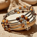 Bracelet "Chance" en Pierres Naturelles - Oeil de Tigre - L'Arbre des Chakras