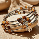 Bracelet "Chance" en Pierres Naturelles - Oeil de Tigre - L'Arbre des Chakras
