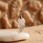 Pendentif "Aile d'Ange" en Pierre Naturelle - Cristal de Roche - L'Arbre des Chakras