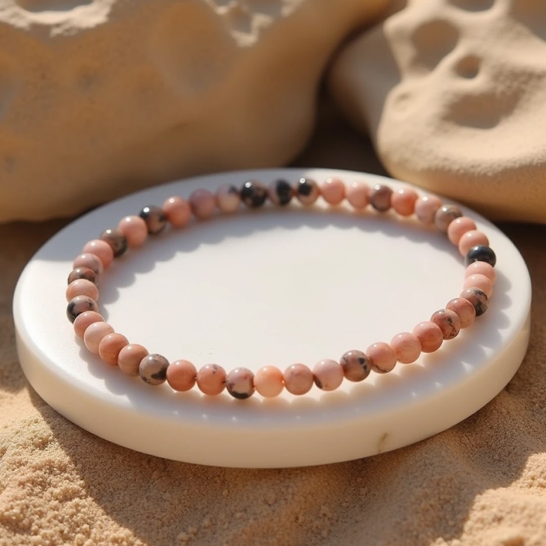 Bracelet Fin en Pierres Naturelles de 4mm - - L'Arbre des Chakras