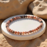 Bracelet Fin en Pierres Naturelles de 4mm - - L'Arbre des Chakras
