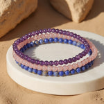 Bracelet Fin en Pierres Naturelles de 4mm - - L'Arbre des Chakras