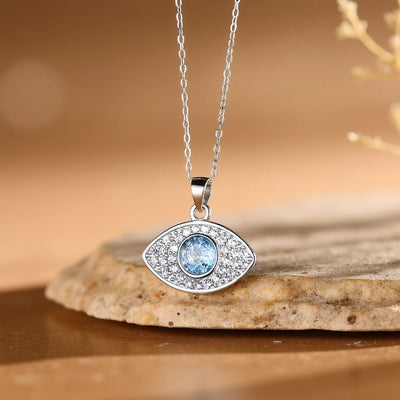 Pendentif "Oeil de Lumière" Protection du Mauvais Oeil - Topaze - L'Arbre des Chakras