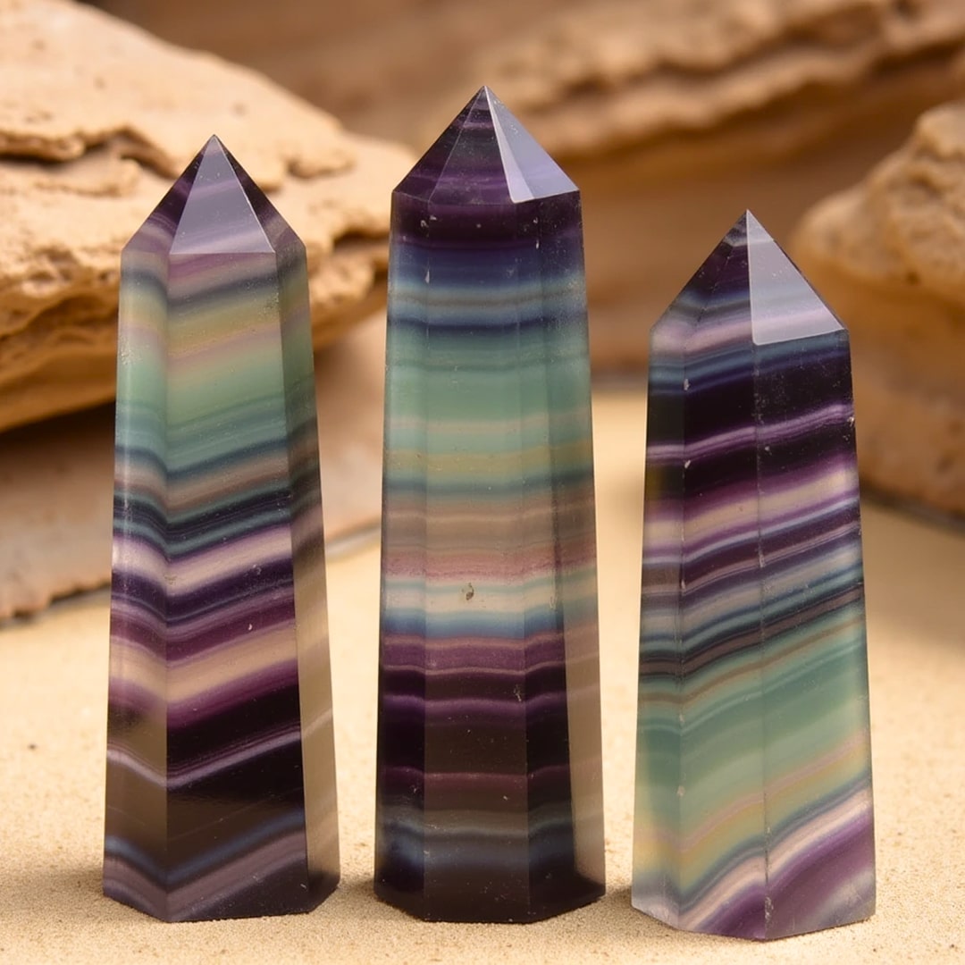 Pointe Energie Positive en Fluorite - - L'Arbre des Chakras