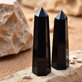 Pointe Protectrice en Obsidienne Noire - - L'Arbre des Chakras