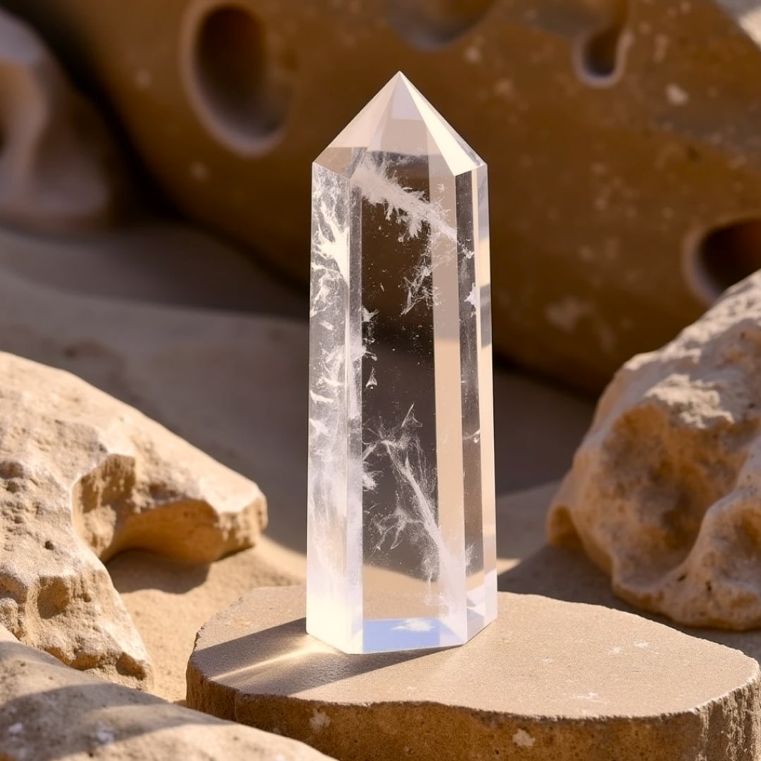 Pointe Purificatrice en Cristal de Roche - - L'Arbre des Chakras