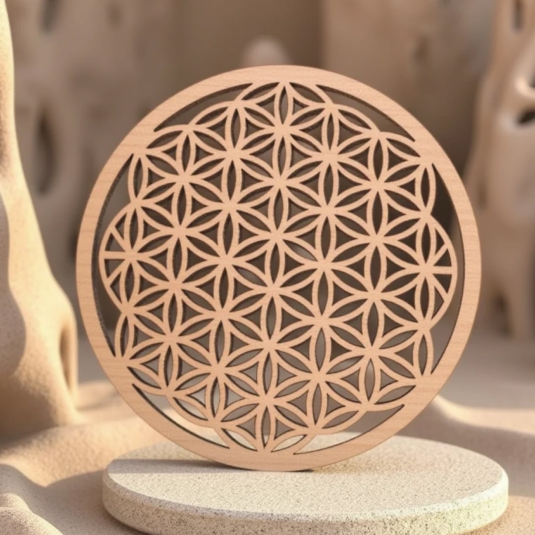 Fleur de Vie Harmonisante en Bois Naturel