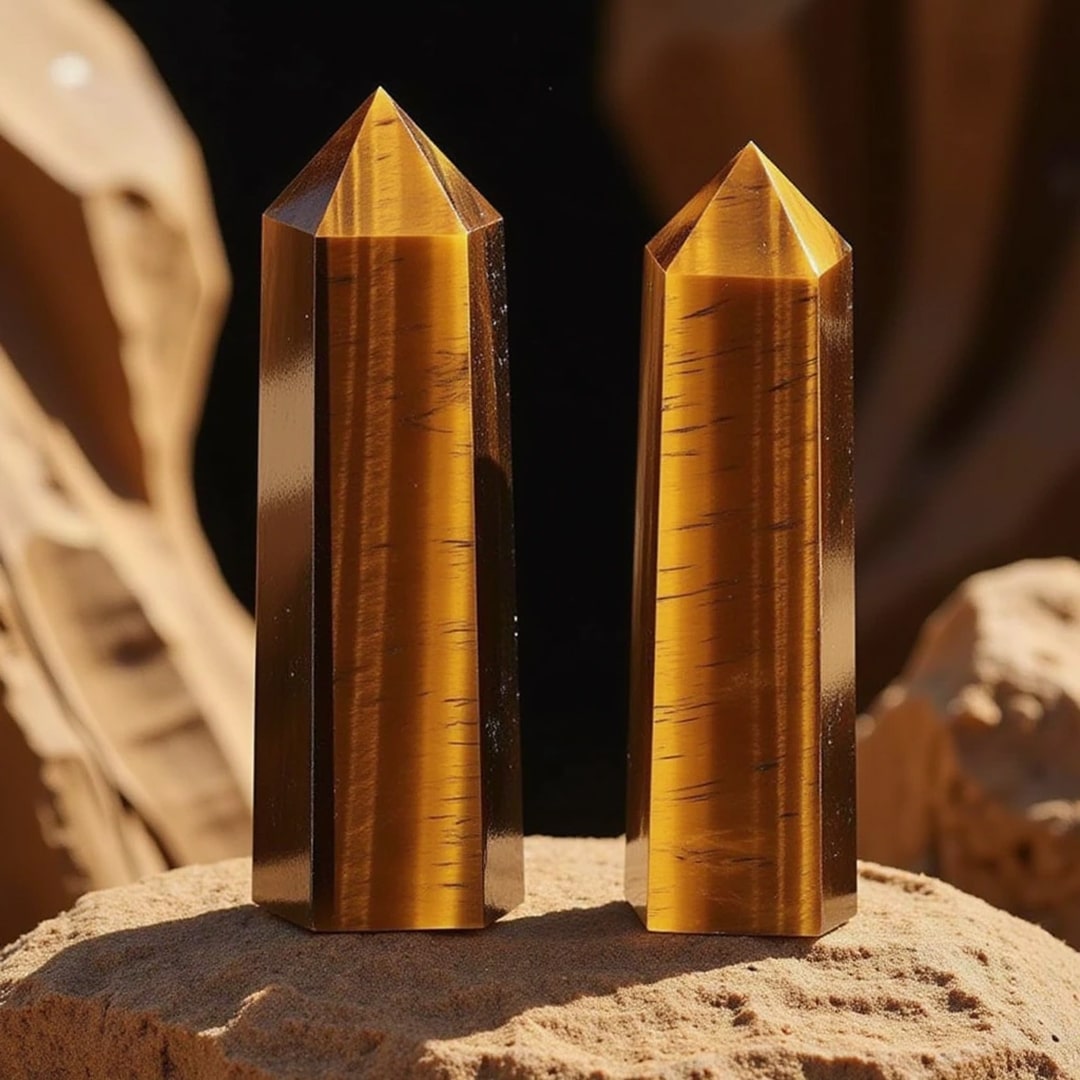 Pointe de Protection en Oeil de Tigre