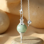 Pendule Divinatoire en Pierre Naturelle - Aventurine Verte - L'Arbre des Chakras