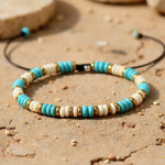 Bracelet "Vibration" en Turquoise & Howlite - - L'Arbre des Chakras