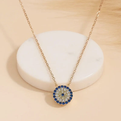 Collier "Oeil Bleu Protecteur" - Or - L'Arbre des Chakras