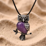 Collier "Esprit du Hibou" – Guide Intuitif en Pierres de Pouvoir - Amethyste - L'Arbre des Chakras