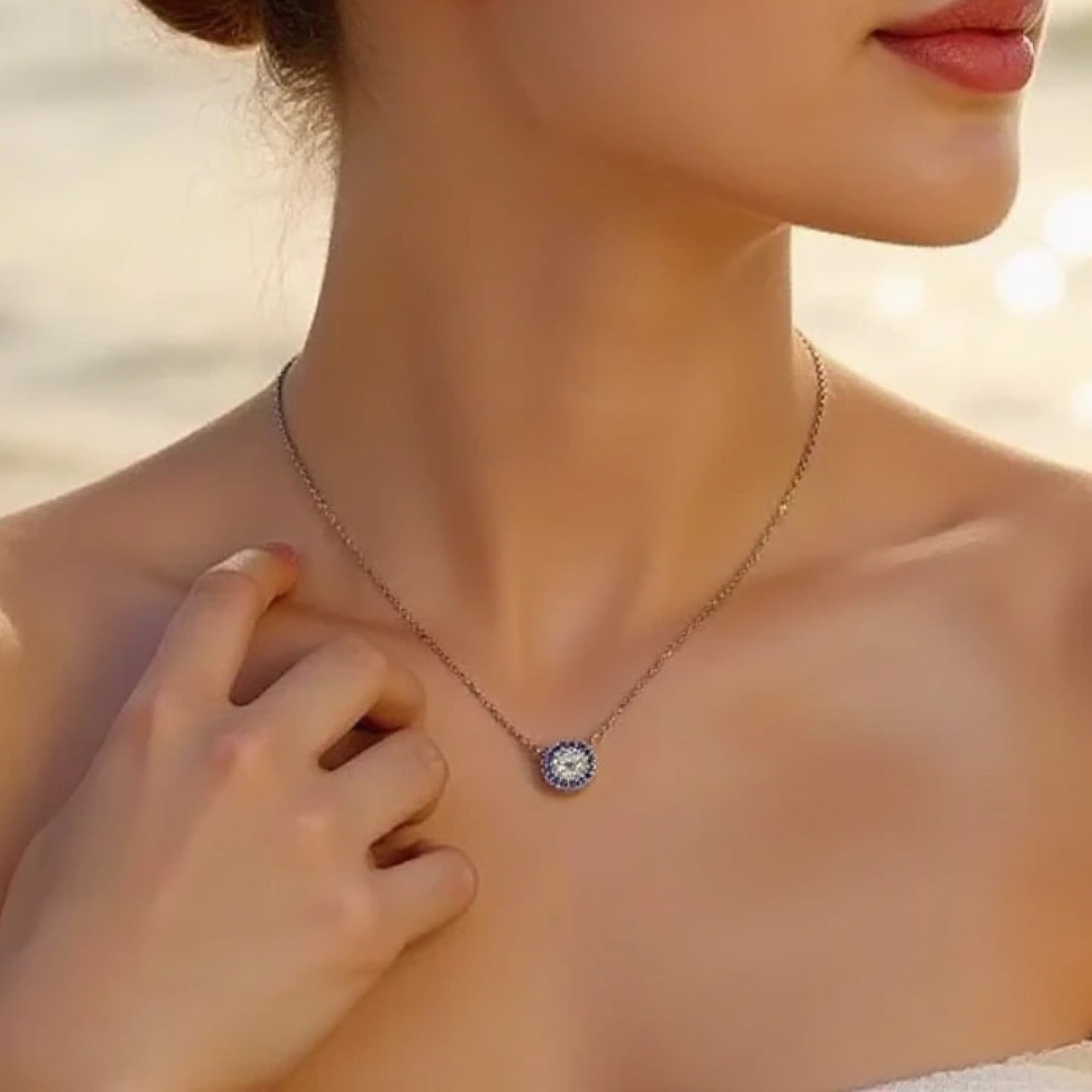 Collier "Oeil Bleu Protecteur"
