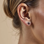 Boucles d'Oreilles "Coeur Passion" en Grenat & Argent - - L'Arbre des Chakras