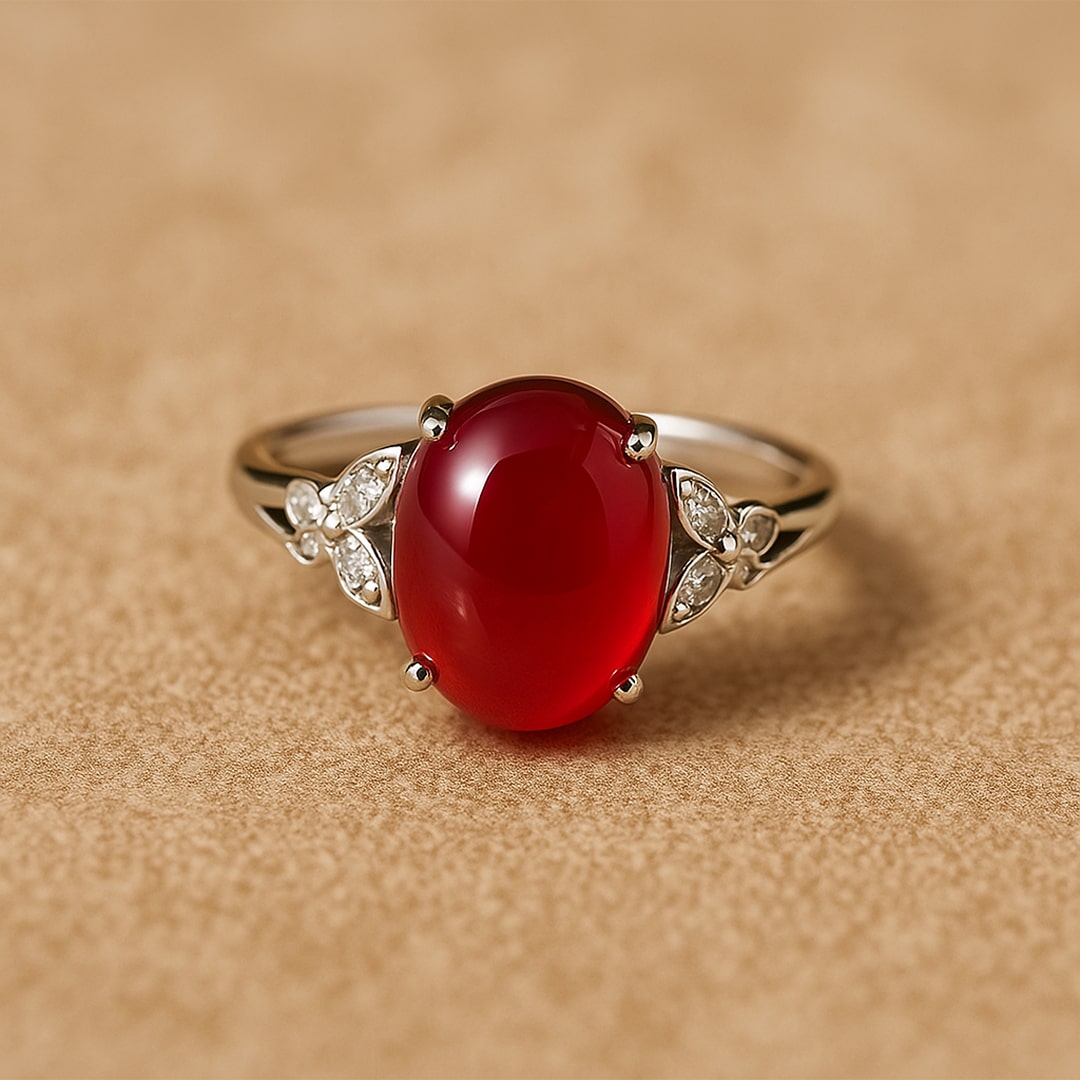 Bague Ajustable "Abondance" en Grenat