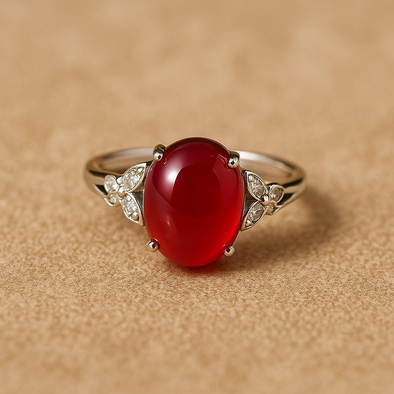 Bague Ajustable "Abondance" en Grenat