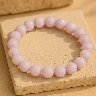 Bracelet "Calme Émotionnel" en Kunzite - 6 mm / 17 cm - L'Arbre des Chakras