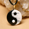 Pendentif "Yin-Yang" en Howlite & Obsidienne Noire - - L'Arbre des Chakras