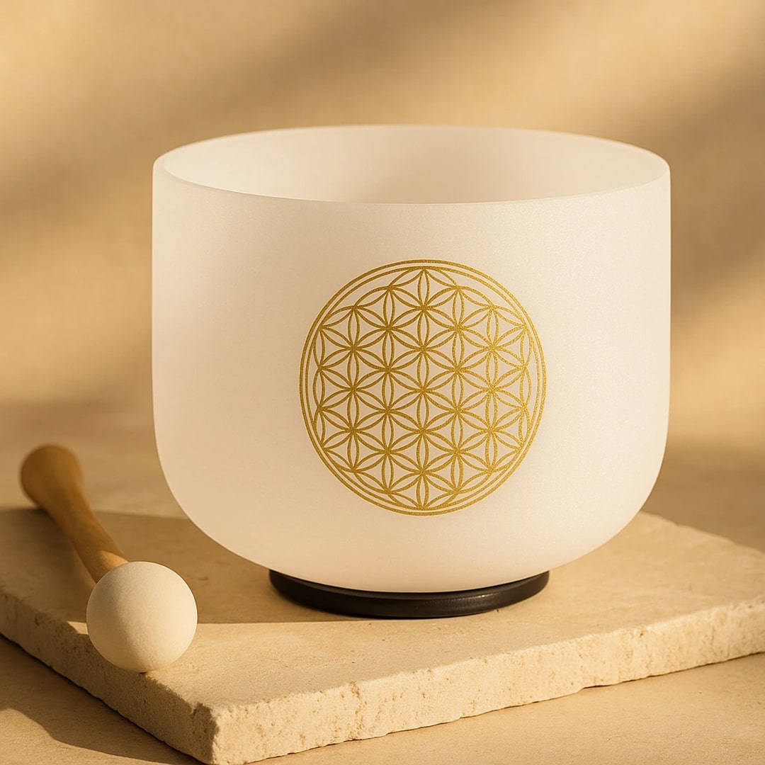 Bol Chantant en Cristal de Quartz "Fleur de Vie" - - L'Arbre des Chakras