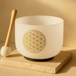 Bol Chantant en Cristal de Quartz "Fleur de Vie" - - L'Arbre des Chakras