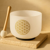 Bol Chantant en Cristal de Quartz "Fleur de Vie" - - L'Arbre des Chakras