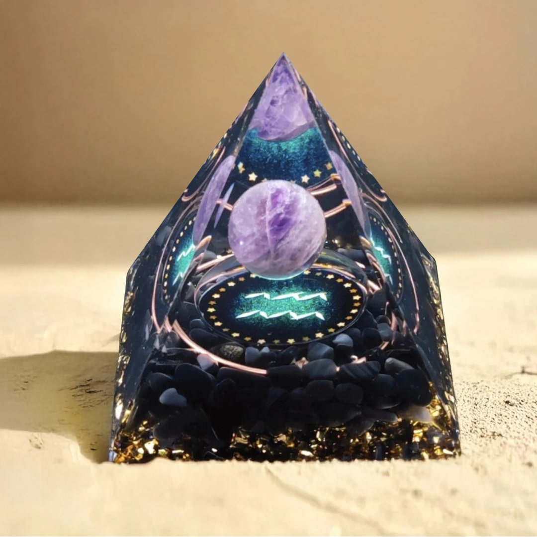 Orgonite Signe Astrologique - Ancrage & Sérénité - Verseau - L'Arbre des Chakras