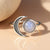 Bague Ajustable "Séléné" en Pierre de Lune