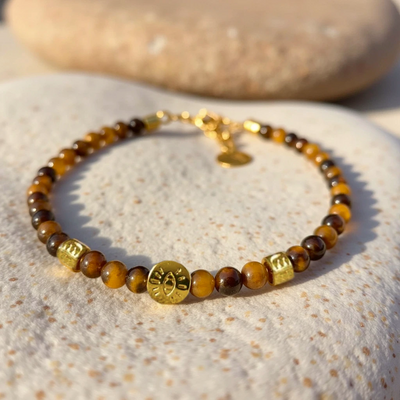 Bracelet "Lien Protecteur" en Pierres Naturelles - Oeil de tigre - L'Arbre des Chakras