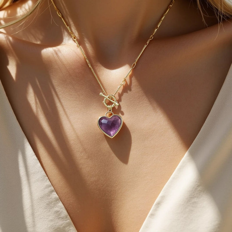 Pendentif "Sérénité du Cœur"- Pierres Naturelles