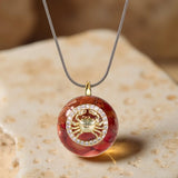 Pendentif Orgonite "Signe Astrologique" en Pierre Naturelle - Cancer - L'Arbre des Chakras