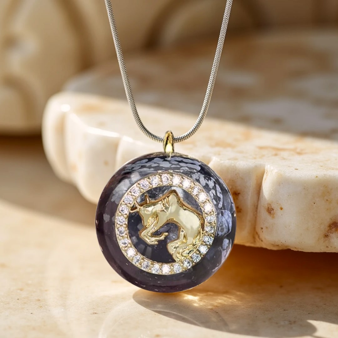 Pendentif Orgonite "Signe Astrologique" en Pierre Naturelle - Taureau - L'Arbre des Chakras