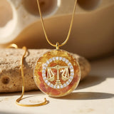 Pendentif Orgonite "Signe Astrologique" en Pierre Naturelle - Balance - L'Arbre des Chakras