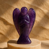 Statuette "Ange Protecteur" en Pierre Naturelle - Améthyste - L'Arbre des Chakras