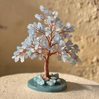 Arbre "Chance" en Aigue-Marine - - L'Arbre des Chakras