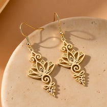 Boucles d'Oreilles "Lotus Unalome" - - L'Arbre des Chakras