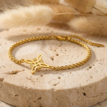 Bracelet "Lien Sacré"- Noeud de Sorcière - Or - L'Arbre des Chakras