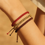 Trio de Bracelets Style Tibétain "Porte-Bonheur" - - L'Arbre des Chakras